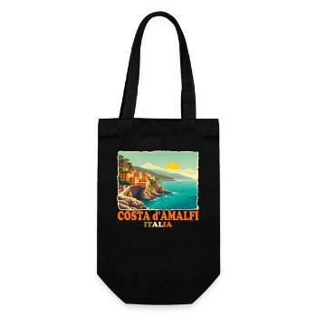 Amalfi Küste Italien - Geschenkbeutel für Flaschen - Schwarz - Vorne