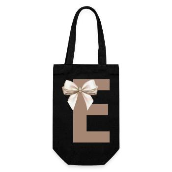 Buchstabe E Knoten - Geschenkbeutel für Flaschen - Schwarz - Vorne