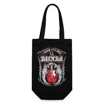 Inspirierende Geburtstags-Rockgitarre - Geschenkbeutel für Flaschen - Schwarz - Vorne