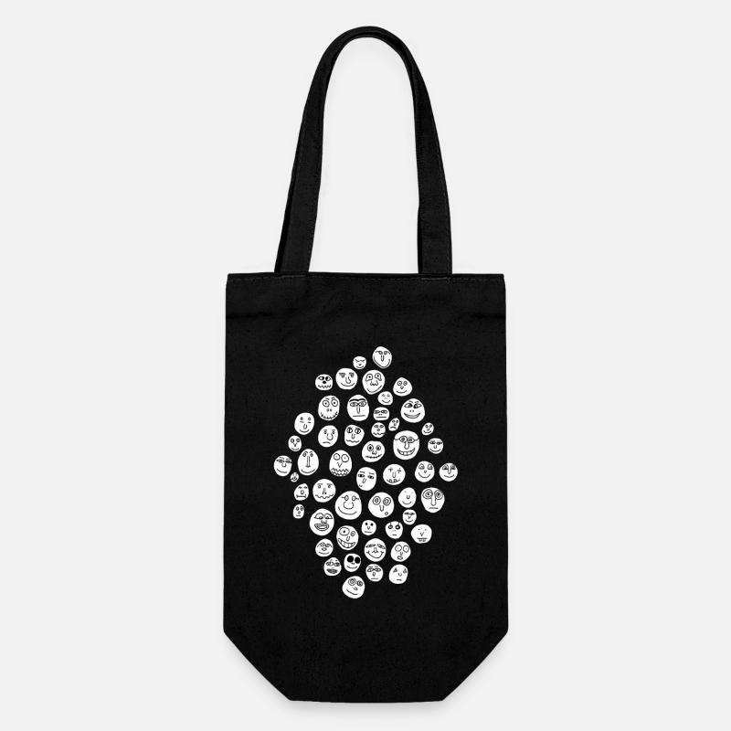 50 Faces - Gift Bag for Bottles - black