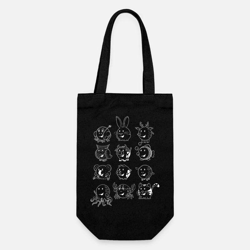 Kugeltiere! - Geschenkbeutel für Flaschen - Schwarz