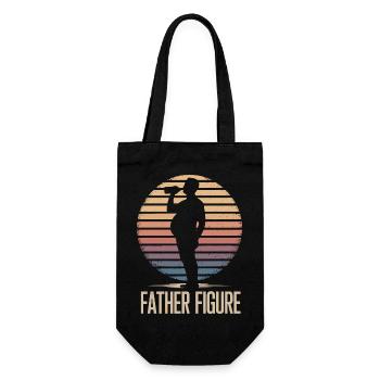 Funny Father Figure Beer Belly Dad Bod - Gift Bag for Bottles - black - Front