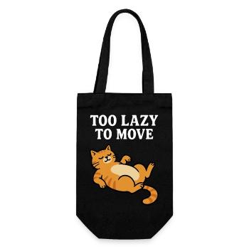 Fauler Kater Relax Design - Geschenkbeutel für Flaschen - Schwarz - Vorne