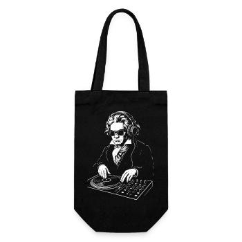 DJ Bethoveen in Suit playing console music - Gift Bag for Bottles - black - Front