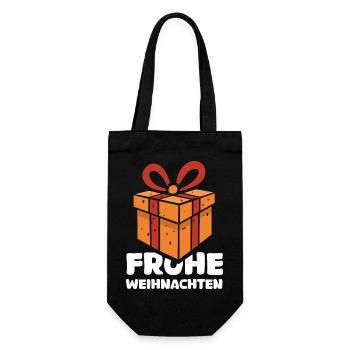 Frohe Weihnachten Geschenk Design - Geschenkbeutel für Flaschen - Schwarz - Vorne