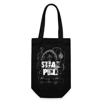 Steampunk Gears Arch - Gift Bag for Bottles - black - Front