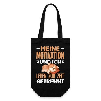 My motivation and I - currently separated - Gift Bag for Bottles - black - Front