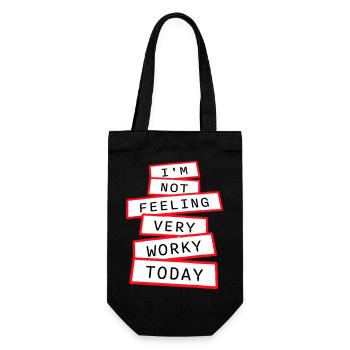 Je ne me sens pas très worky aujourd’hui Faul Arbeit humour - Sac à bouteille - noir - Devant