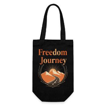 Freedom Journey – The Path to Freedom - Gift Bag for Bottles - black - Front