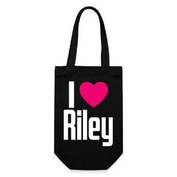 I Love Riley Pink Heart I Love Riley - Gift Bag for Bottles - black - Front