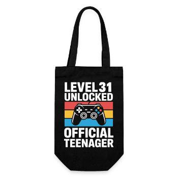 Level 31 Unlocked Official Teenager - Gift Bag for Bottles - black - Front