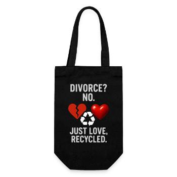 Chemise drôle pour la fête de rupture et divorce - Sac à bouteille - noir - Devant
