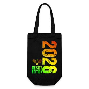 Tennis Meister edition 2026 bunt - Geschenkbeutel für Flaschen - Schwarz - Vorne