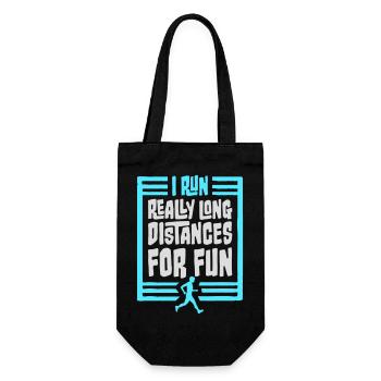 Je cours de très longues distances pour un marathon amusant - Sac à bouteille - noir - Devant