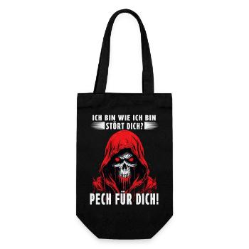 Ich bin wie ich bin - Stört Dich? - Geschenkbeutel für Flaschen - Schwarz - Vorne