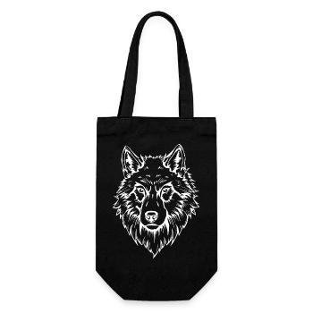 Tête de Loup Blanc - Sac à bouteille - noir - Devant