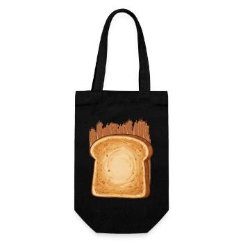 Erdnussbutter Brot Klebt - Geschenkbeutel für Flaschen - Schwarz - Vorne