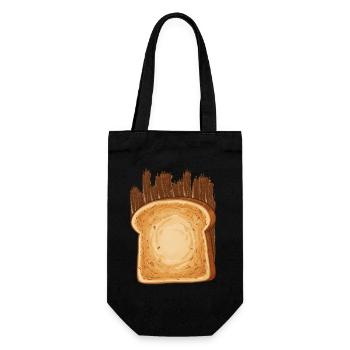 Toast au chocolat à la crème - Sac à bouteille - noir - Devant