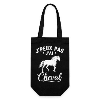I Can't I Have Horse Gift - Gift Bag for Bottles - black - Front