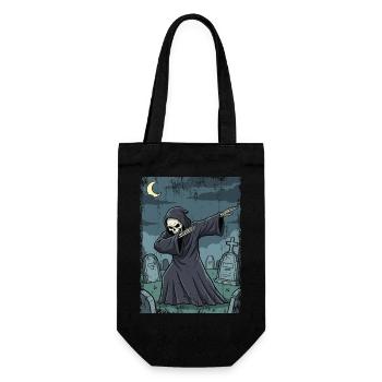 Grim Reaper im nächtlichen Friedhof - Geschenkbeutel für Flaschen - Schwarz - Vorne