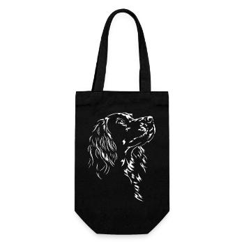 Gordon Setter Silhouette Jagdhunde Hunde Wilsigns - Geschenkbeutel für Flaschen - Schwarz - Vorne