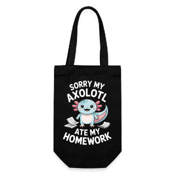 Braquage de devoirs d’Axolotl - Sac à bouteille - noir - Devant