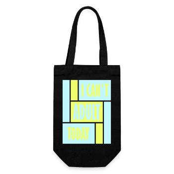 I Can't Adult Today Funny Adult Saying Logo - Gift Bag for Bottles - black - Front