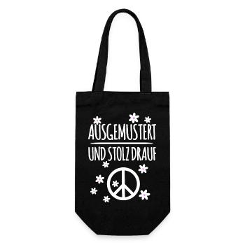 Peace Symbol Ausgemustert - Geschenkbeutel für Flaschen - Schwarz - Vorne