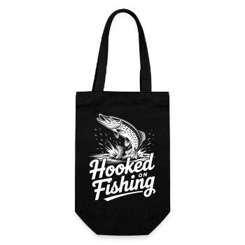 Accro à la pêche - Sac à bouteille - noir - Devant