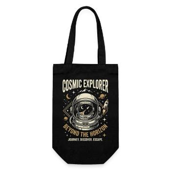 Cosmic Explorer - Geschenkbeutel für Flaschen - Schwarz - Vorne