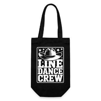 Line Dance Crew - Cowboy Silhouette - Geschenkbeutel für Flaschen - Schwarz - Vorne