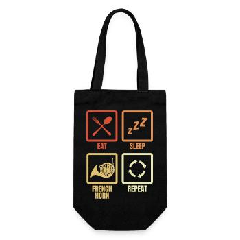 Eat Sleep French Horn Repeat - Gift Bag for Bottles - black - Front