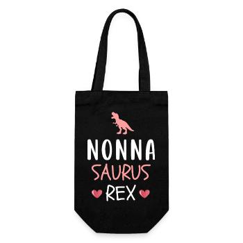 Nonnasaurus Rex - Cute Nonna Dinosaur - Gift Bag for Bottles - black - Front