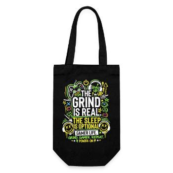 Le grind, c’est la vraie vie de joueur - Sac à bouteille - noir - Devant