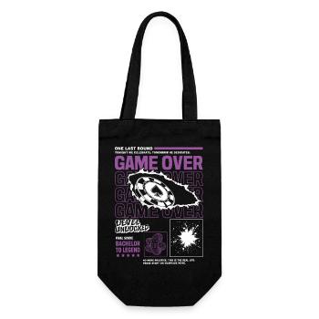 Game Over Bachelor Party Design - Gift Bag for Bottles - black - Front