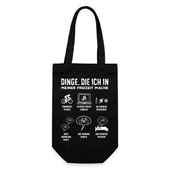 Fahrrad Freizeit Radfahrer Lustiger Spruch - Geschenkbeutel für Flaschen - Schwarz - Vorne