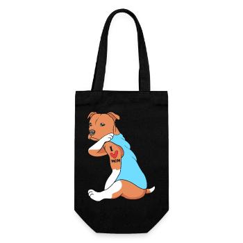 Staffordshire Bull Terrier - Sac à bouteille - noir - Devant