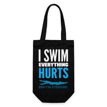Lustige Schwimmer Sprüche & Schwimmverein Design - Geschenkbeutel für Flaschen - Schwarz - Vorne