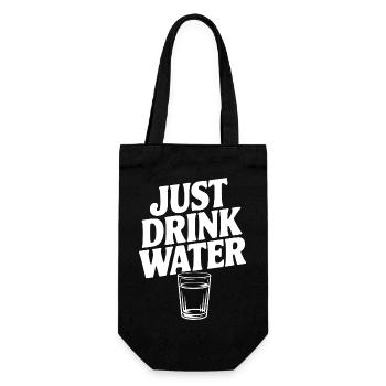 Just Drink Water - Gift Bag for Bottles - black - Front