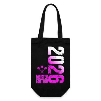 Darts Meister 2026 Kreisliga shirt pink weiß - Geschenkbeutel für Flaschen - Schwarz - Vorne