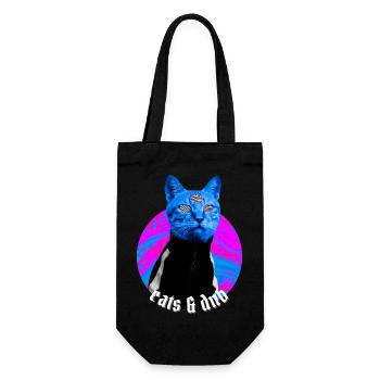 Cats & DnB Cat Stylish Drum And Bass Rave Outfit - Gift Bag for Bottles - black - Front