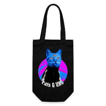 Cats & UKG Chat UK Garage Music Rave Outfit - Gift Bag for Bottles - black - Front