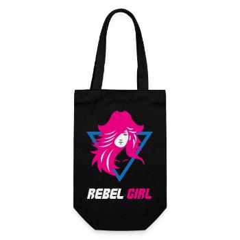 Rebel Girl Bösewicht-Macht - Geschenkbeutel für Flaschen - Schwarz - Vorne