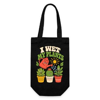 Ich gieße meine Pflanzen - Geschenkbeutel für Flaschen - Schwarz - Vorne