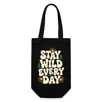 Outdoor Adventure - Stay Wild Everyday - Gift Bag for Bottles - black - Front