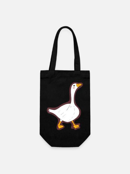 Rosa Kontur Ente Cartoon - Geschenkbeutel für Flaschen - Schwarz