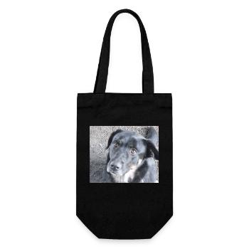 Mein Hund - Geschenkbeutel für Flaschen - Schwarz - Vorne