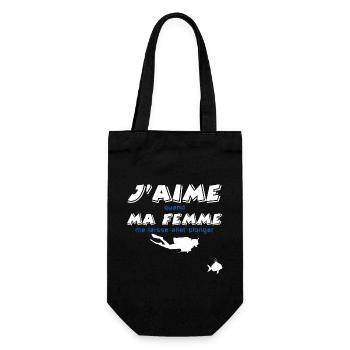J'aime ma femme - Sac à bouteille - noir - Devant