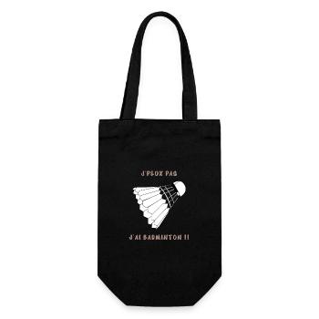 J’peux pas j’ai badminton - Sac à bouteille - noir - Devant