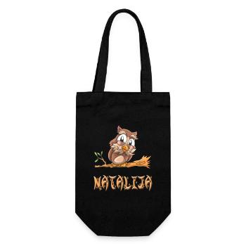 Owl Natalija - Gift Bag for Bottles - black - Front